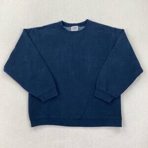 Vintage Pluma Sweatshirt Sz Medium Blue Fleece Crewneck Pullover Heavyweight 90s